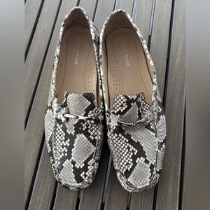 Donald J Pliner Snakeskin Pattern Loafers - Black and Gray, Size 11 Mens